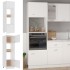 Armario de microondas madera contrachapada blanco 60x57x207