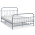 Estructura de cama de metal gris 160x200