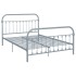 Estructura de cama de metal gris 160x200