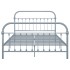 Estructura de cama de metal gris 160x200