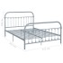 Estructura de cama de metal gris 160x200