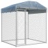 Perrera de exterior con toldo 193x193x225