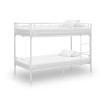 Cama litera de metal blanca 90x200 cm