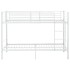 Cama litera de metal blanca 90x200