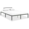 Estructura de cama de metal gris 120x200 cm