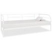 Estructura de cama de metal blanco 90x200 cm