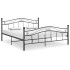 Estructura de cama de metal negro 140x200