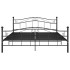 Estructura de cama de metal negro 140x200