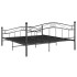 Estructura de cama de metal negro 140x200