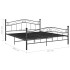 Estructura de cama de metal negro 140x200