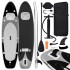 Juego de tabla paddle surf inflable negra 360x81x10