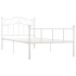 Estructura de cama de metal blanco 100x200