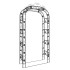 Arco de jardín acero negro 116x45x240