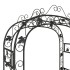 Arco de jardín acero negro 116x45x240