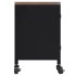 Mueble TV hierro y madera maciza de abeto negro 110x30x43