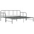 Estructura de sofá cama extraíble de metal gris 90x200