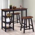 Conjunto de mesa alta de cocina 3 piezas MDF