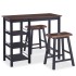 Conjunto de mesa alta de cocina 3 piezas MDF