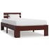 Estructura de cama madera maciza pino marrón oscuro 90x200