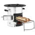 Cocina leña camping acero inoxidable plateado 51,5x35x30,5