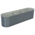 Arriate de acero galvanizado gris 320x80x81