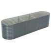 Arriate de acero galvanizado gris 320x80x81 cm