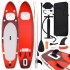 Juego de tabla paddle surf inflable roja 360x81x10