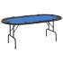 Mesa de póquer plegable para 10 jugadores azul 206x106x75