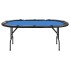 Mesa de póquer plegable para 10 jugadores azul 206x106x75