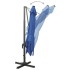 Sombrilla voladiza con poste y luces LED azul celeste 300