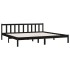 Estructura de cama madera maciza Super King negra 180x200