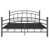 Estructura de cama de metal negra 140x200