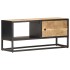 Mueble de TV puerta tallada madera de mango rugosa 90x30x40