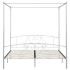 Estructura de cama con dosel metal blanco 180x200