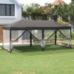 Carpa para fiestas plegable con paredes gris antracita 3x6 m