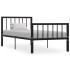 Estructura de cama de metal negro 100x200