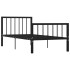 Estructura de cama de metal negro 100x200