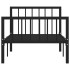 Estructura de cama de metal negro 100x200