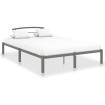 Estructura de cama de metal gris 160x200 cm