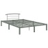 Estructura de cama de metal gris 160x200