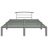 Estructura de cama de metal gris 160x200