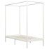 Estructura cama con dosel madera maciza pino blanco 90x200