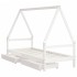 Estructura cama niños con cajones madera pino blanco 90x200