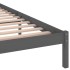 Estructura de cama madera maciza de pino gris 200x200