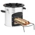 Cocina leña camping acero inoxidable plateado 45,5x33x25,5