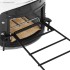 Cocina leña camping acero inoxidable plateado 45,5x33x25,5