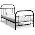 Estructura de cama de metal negro 100x200