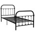 Estructura de cama de metal negro 100x200