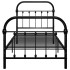 Estructura de cama de metal negro 100x200