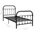 Estructura de cama de metal negro 100x200